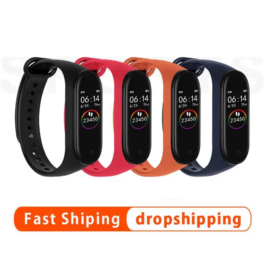 New M4 Smart Watch Bracelet Band Fitness Tracker Waterproof Sport Wristband Bracelet Color Screen Smart Band For IPhone Xiaomi