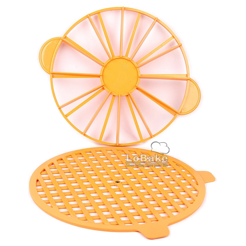 10 and 12 Parts ABS plastic Equal Portions Cake Divider Revolving Decorating Mold Bread Slicer Pastry Decoration DIY Baking Tool