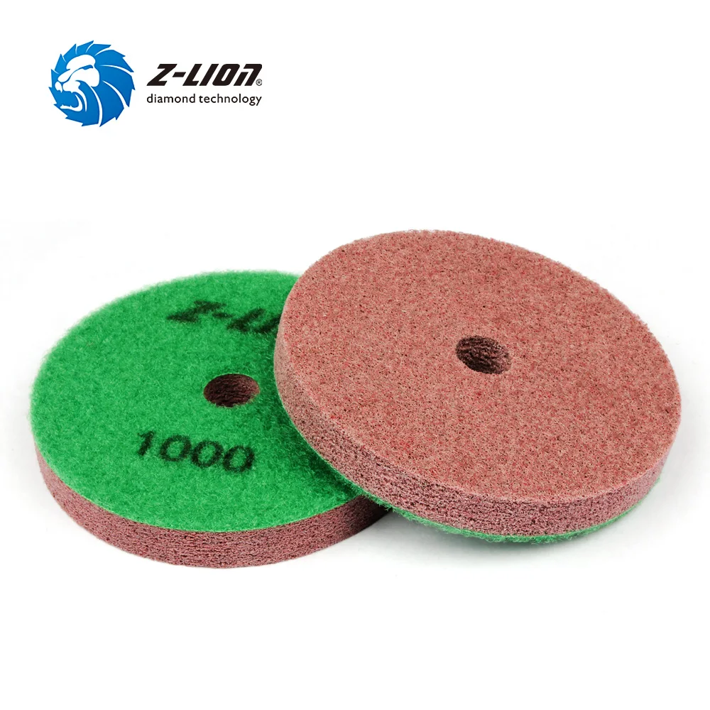 Z-LION 2pcs Diamond Polishing Sponge Marble Granite Concrete Floor Polishing Grinding 4\