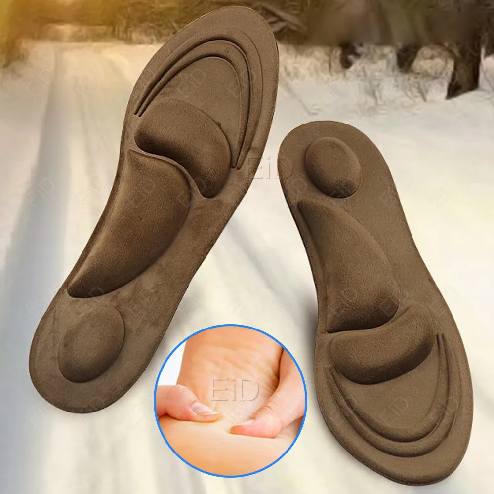 Winter Warm Insoles for Shoes 4D arch support Insoles Soft Breathable Skin-friendly Thermal Sport Shoes Insoles Insert Boots Pad