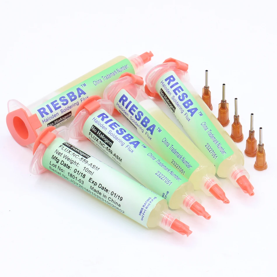 RIESBA NC-559-ASM BGA PCB No-Clean Solder Paste Welding Advanced Oil Flux Grease 10cc Soldering Repair Paste 2Pcs/lot