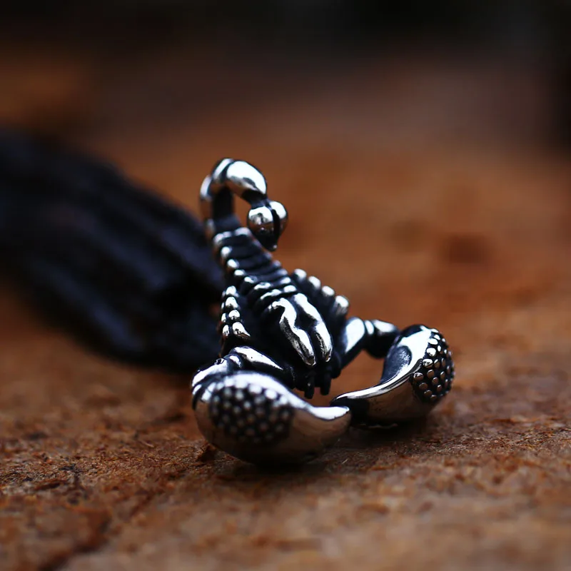 Steel soldier Punk Style unique Scorpion animal Stainless Steel Chain Necklace Fashion Vintage Women Men pendant Jewelry