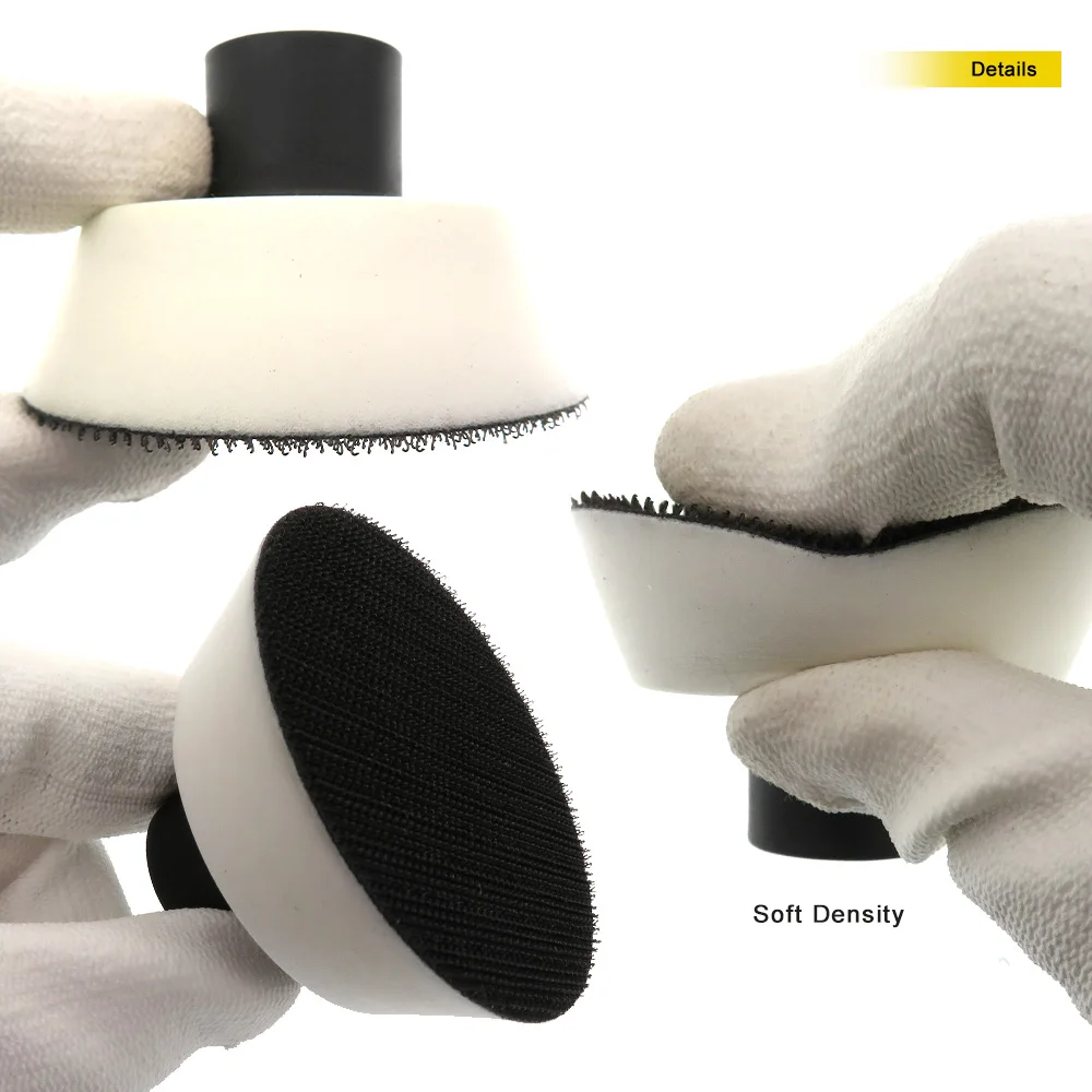 Hook and Loop 3 Inch Soft Polishing Pad for Rotary Polisher 70mm Adhesive Back for Buffing Discs Automotive Polisher for Grinder