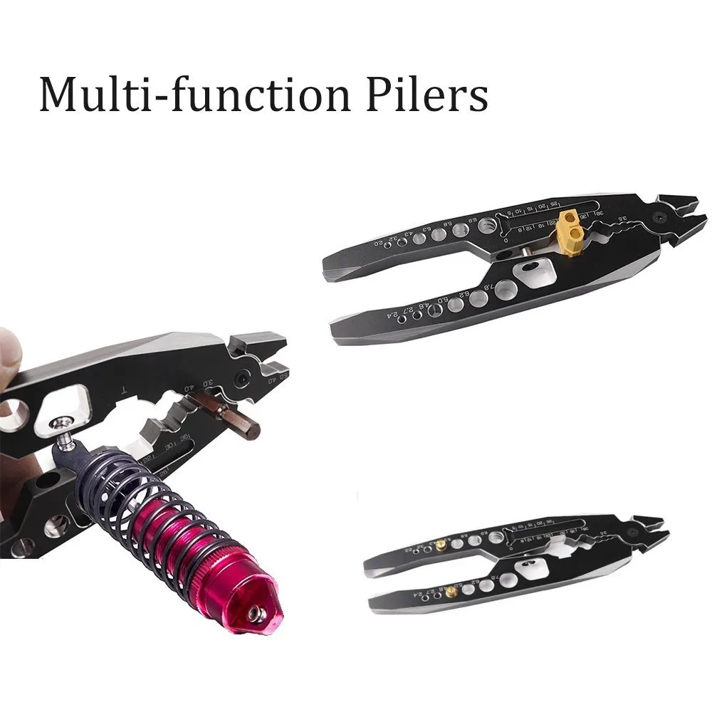 Multi-Functional Metal Clamp Shock Absorber Pliers Ball Head Clip Plug Soldering&Welding Tool for Traxxas HSP Car