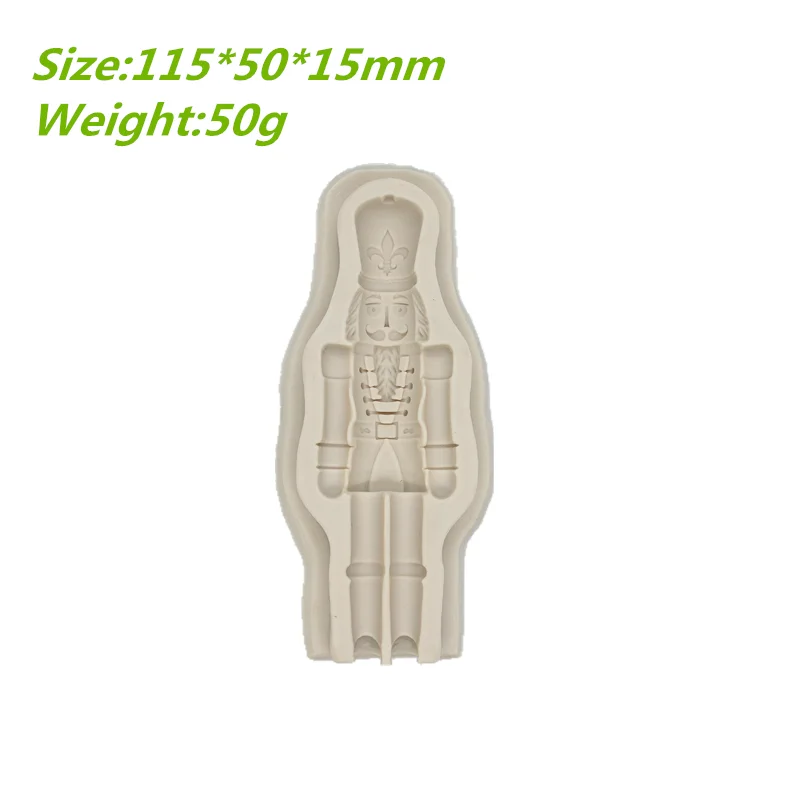 Christmas Guard 3D Resin Silicone Mold Kitchen Baking Decoration Tool DIY Soldier Cake Chocolate Dessert Candy Fondant Moulds