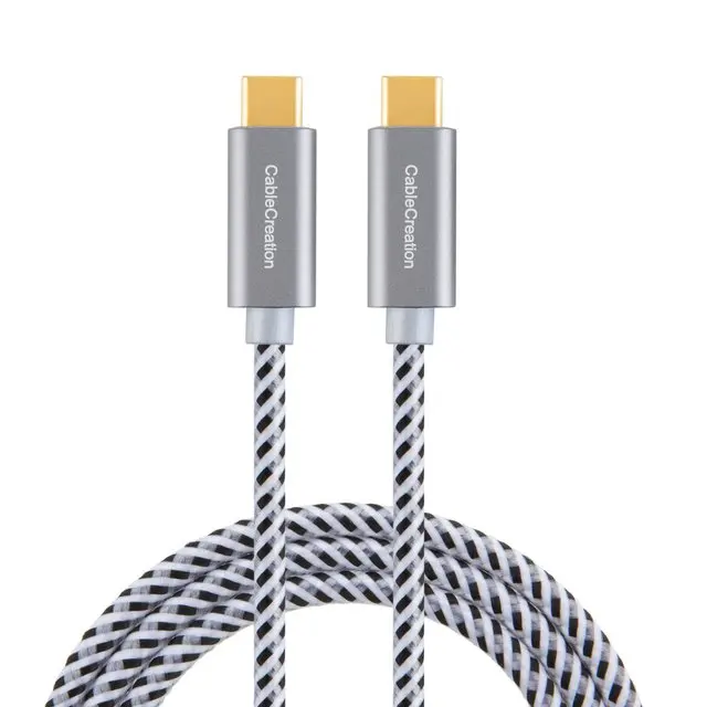 Type USB C-C Cable, Braided USB 2.0 Type C (USB-C) to Type C Data Charging Cable(3A), Chromebook Pixel, Galaxy S10, etc