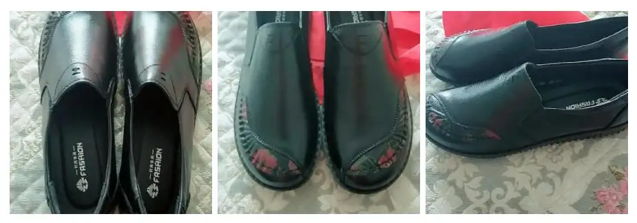 Echt leder Ballerinas Schuhe Frauen Vintage Luxus hochwertige Slipper Damen Mokassins lässig elegante Damen breite Schuhe – Detail 14
