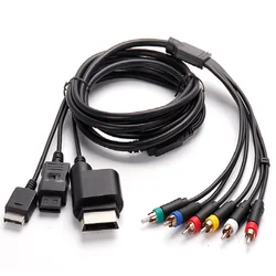 High Quality 3 in 1 Component AV Cable for PS2/3 for Wii for Xbox360 for wii u
