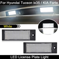 2Pcs For Hyundai Tucson 2015-2018 For IX35 2015-2018 For Kia Forte Sedan 2019-up White LED License Plate Light Number Plate Lamp