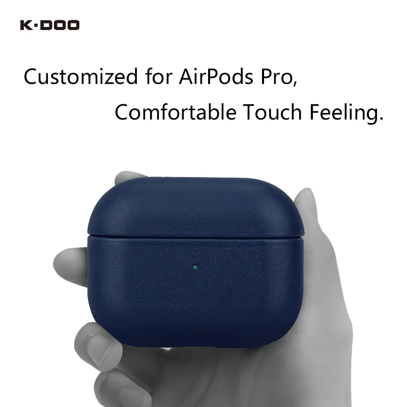 KZDOO Luxcraft Pu Leather Earphone Case, Anti-Shock Full Coverage, Delicate Protective Cover for Airpods 1, 2, 3, Pro, Original