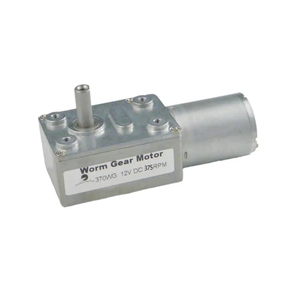 CHANCS 370WG 12V DC 375RPM DC Worm Gear Motor Inversion Reducer High Quality High Torque Reducer