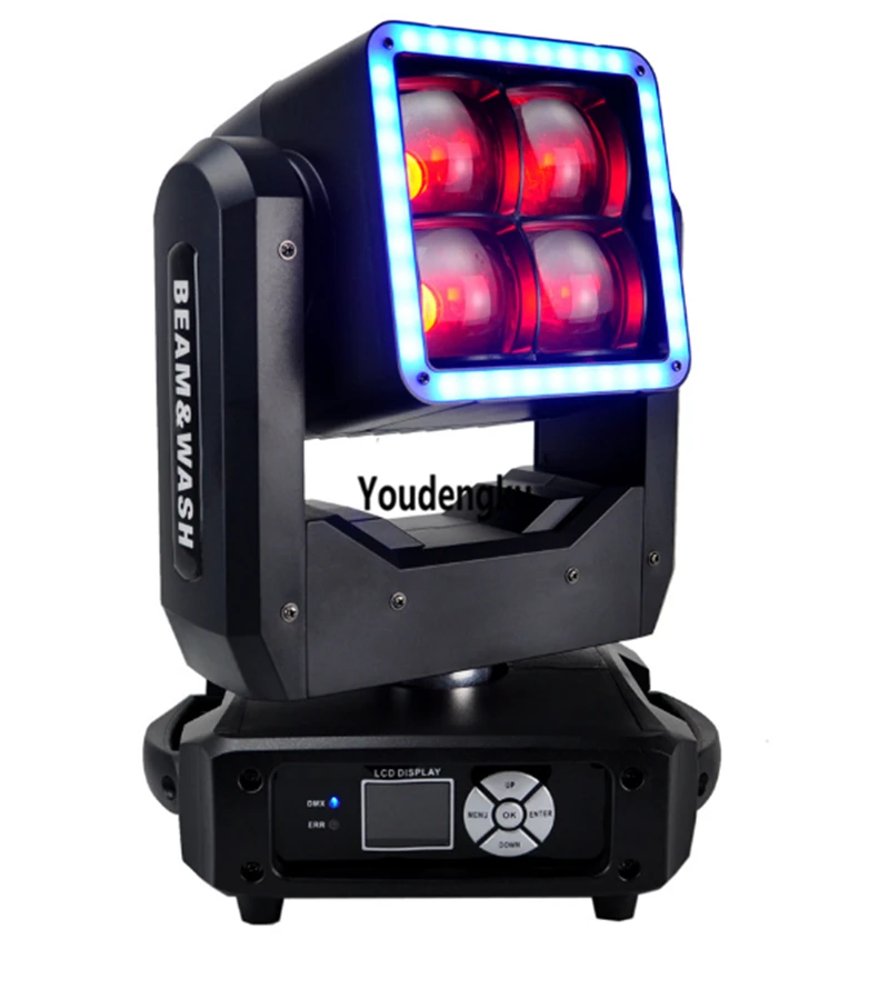 4pcs DJ Disco KTV Wedding LED DJ Zoom Moving Head dmx 4*40W 4 in 1 LED Moving Head Wash Zoom rgbw light