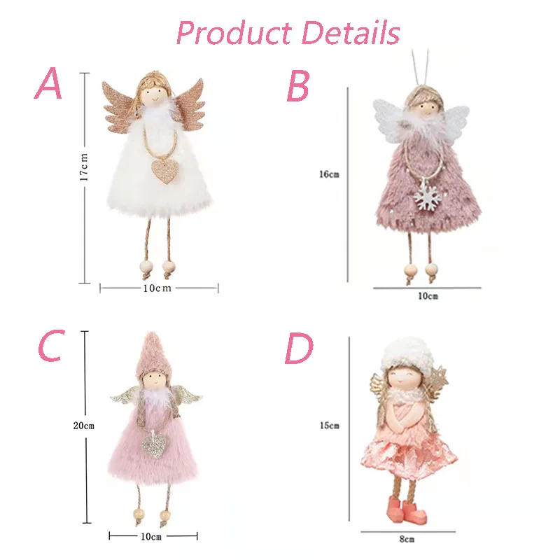 Christmas Angel Doll Pendant Merry Christmas Decorations For Home Christmas Tree Ornament Xmas New Year 2022