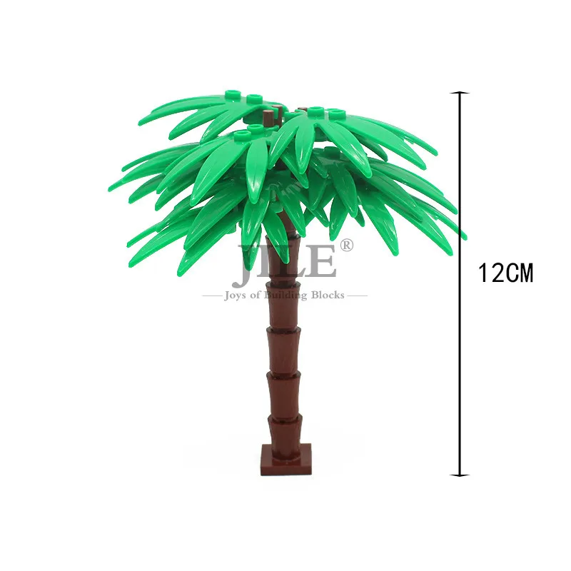 Moc DIY Banana Maple Leaf Palm Coconut Tree City Street Garden View Building Blocsk Bricks Compatible with Assembles Particles