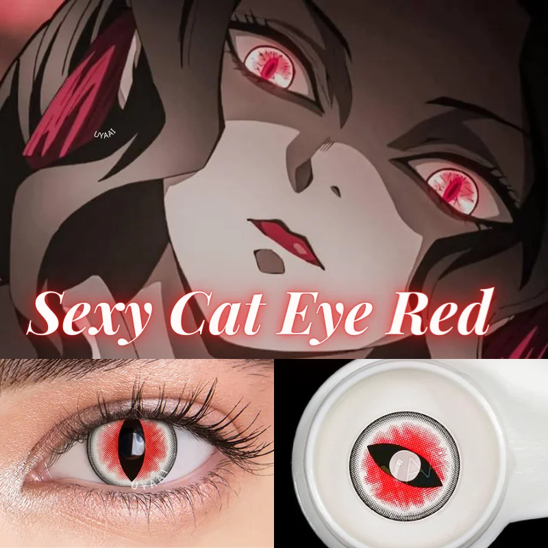 UYAAI 1 Paar Shinobuko Chou Cosplay Kontaktlinsen Anime Linsen Dämon Slayer Nezuko Lense Tanjiro Linsen Daki Rosa Linsen