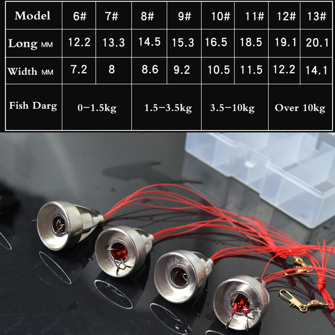 4pcs/Box Fishing Explosion Hook Anti-bottom Tied Hooks Iseni String Hook Sea Fishing Set Prevent Hooks Hang To Water Bottom