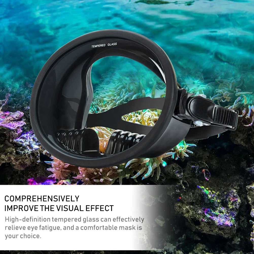 Anti-fog Diving Mask Snorkelling Full Mask Anti Leak Full Face Snorkel Set 180 Panoramic View Professional Round Dive Equipment