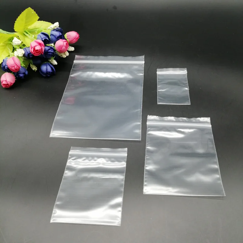 500 Stuks Wit Sieraden Opbergtas Clear Ziplock Plastic Zakken Voor Geschenken Bruiloft Sieraden Verpakking Zakken Hersluitbare Zip-Lock Zakjes