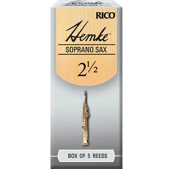 Rico by D'addario Frederick Hemke Soprano Saxophone Reeds in Strength 2/2.5/3/3.5, 1/piece or 5/piece Pack