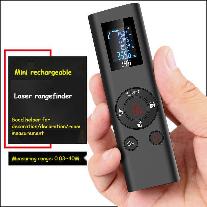 Pocket Mini USB charging 40m Handheld Laser Rangefinder With High Precision Storage Function Optical Instruments