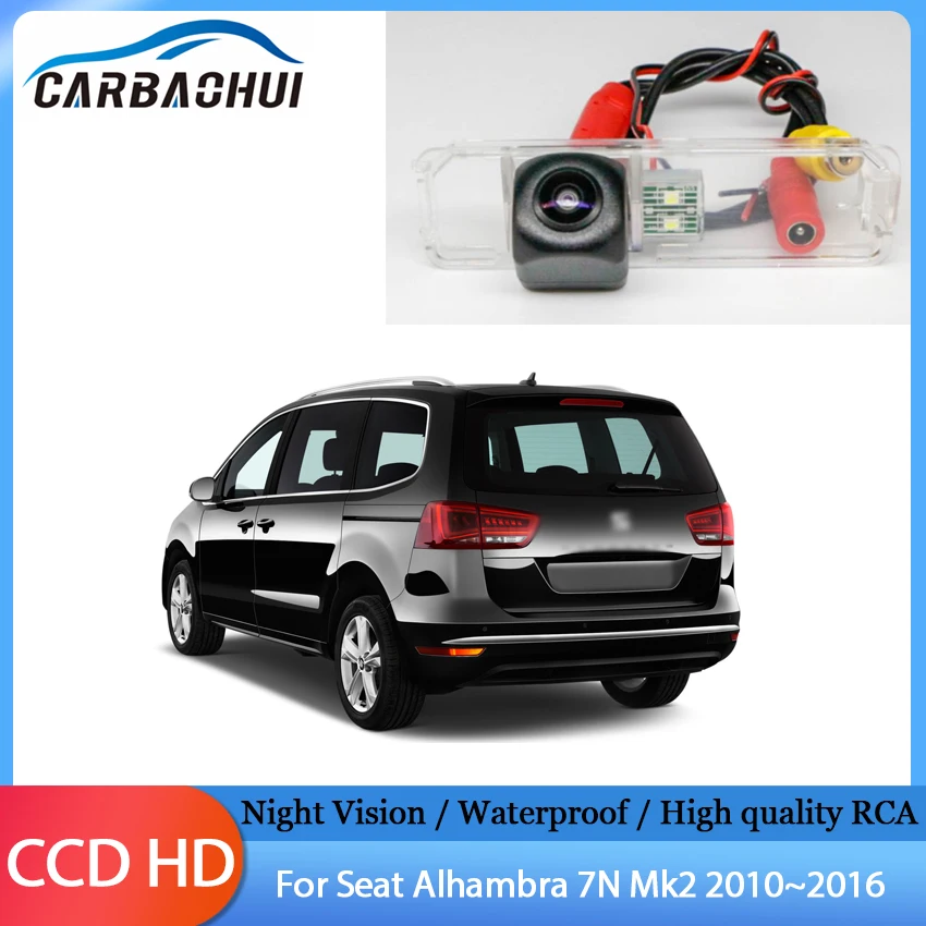 

Car Rear View Camera HD CCD Night Vision Reverse Parking Camera For Seat Alhambra 7N Mk2 2010 2011 2012 2013 2014 2015 2016