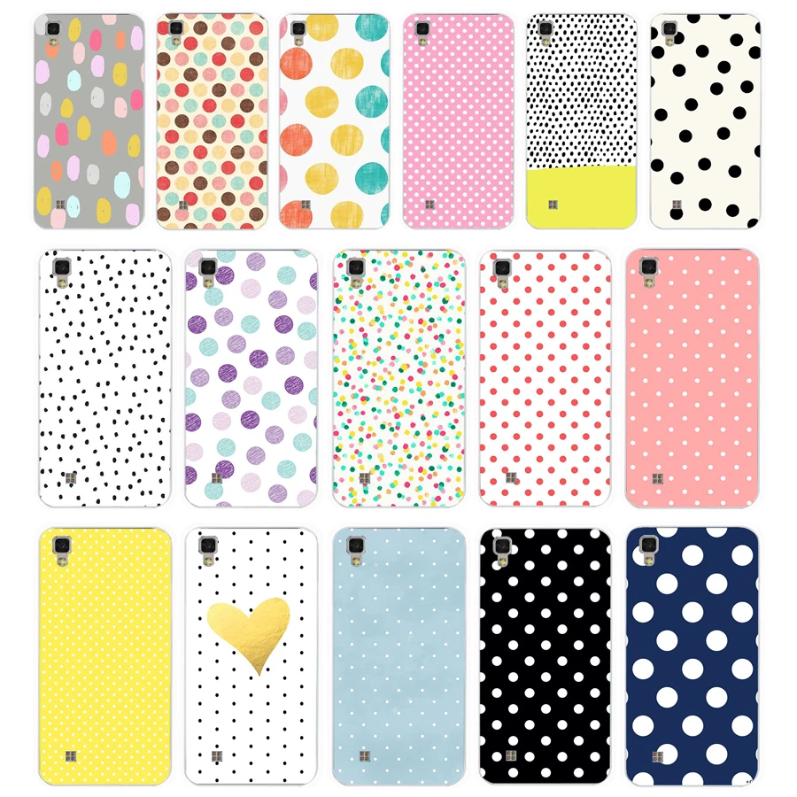 268FG Polka Dots gift Soft Silicone Tpu Cover phone Case for LG X Power 2 K50 Q60 K10 Case