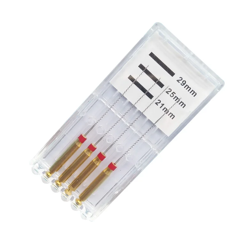 25mm Dental Paste Carriers Red 25# 25-40# Engine Use Dental Spiral Lentulos Stainless Steel Root Canal Filling Paste Dental