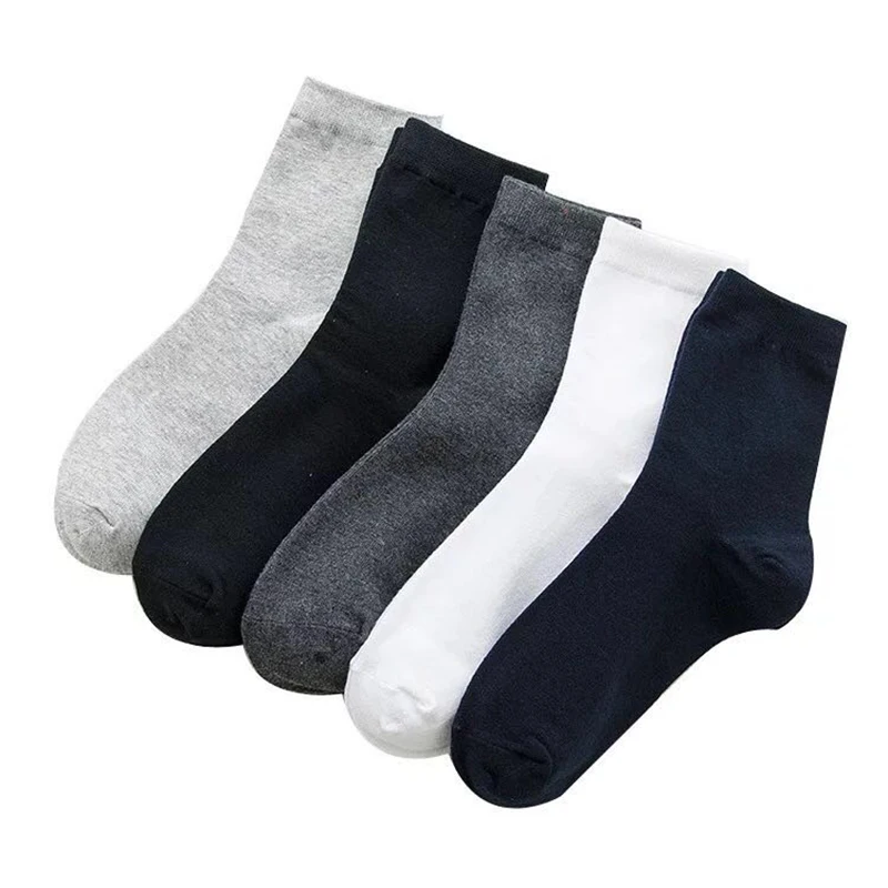 5 Pairs Funny Halajuku soild colour extra big size Socks Hosiery Men High Quality Black White Casual Cotton Short crew Socks