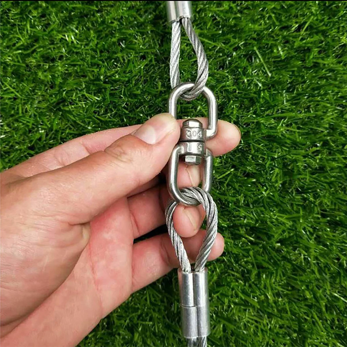 1pcs 304 Stainless Steel 8 shape Rotating Ring M3 - M20 Wire Rope Lock Chain Connecting Buckle Multifunctional Lock Shackle