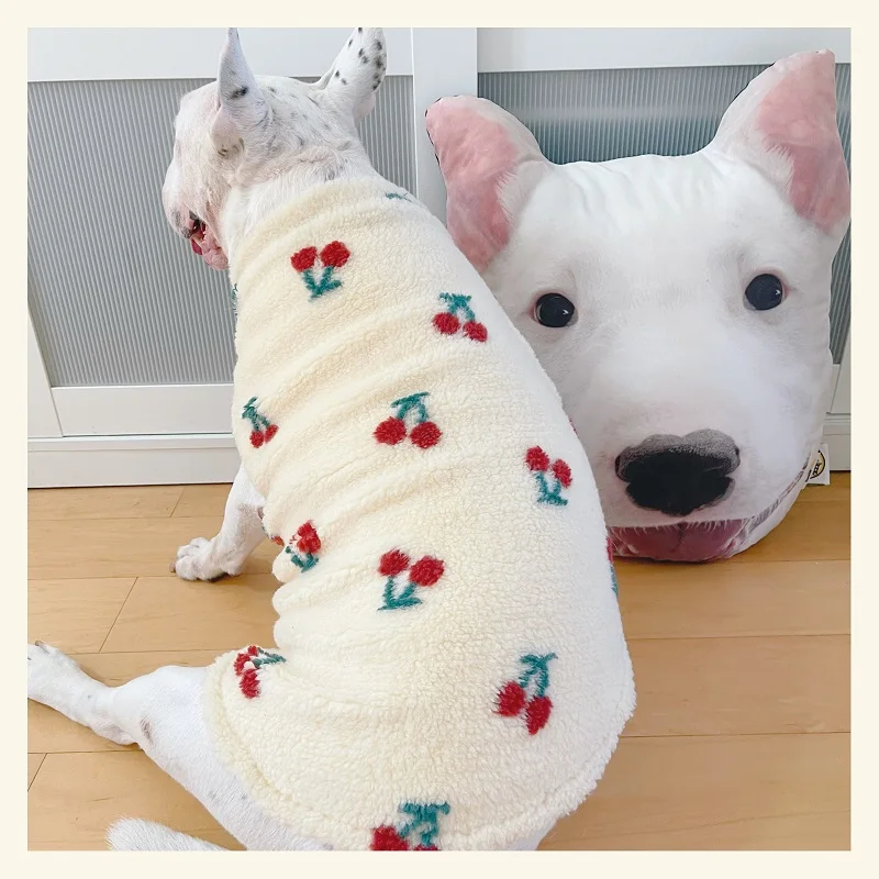 Lamb Velvet Double-Sided Dog Vest, Thickened Warm Dog Coat, Stretch and Comfortable Clothes, Bull Terrier, Greyhound