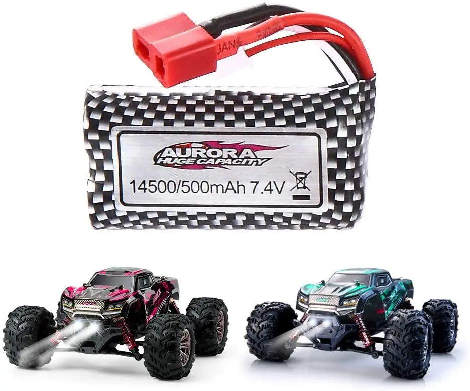 XLH/XINLEHONG 9145 Aigh Speed RC truck spare parts 7.4v 500mAh battery T Plug 2S 14500/7.4V USB charger
