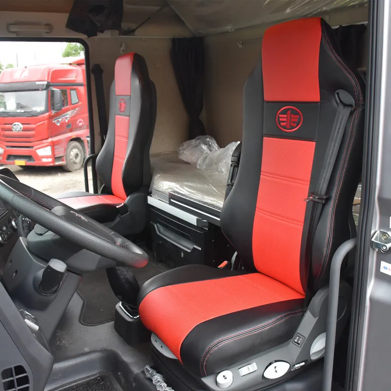 

Чехлы на сиденья 1 + 1 отдельно для Jiefang FAW J7 JH6 Grammer 90.6 Грузовой трактор Самосвал Грузовик Грузовик Кожа из микрофибры Four Seasons