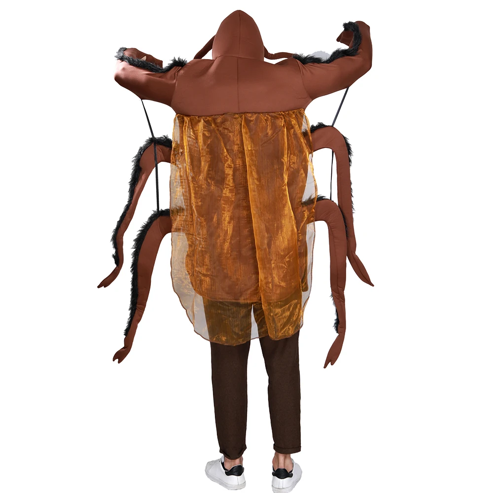 Halloween Adult Cockroach Costume Fancy Funny Adult Men Cosplay For Insect Animal Christmas Carnival Party Jumpsuit Costume