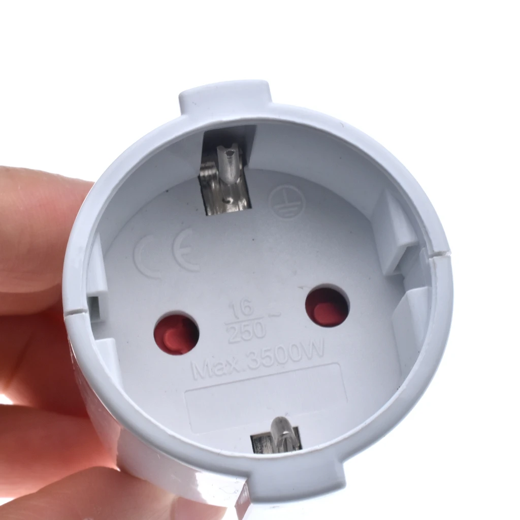 White 250v 16a french Russia Korea German EU Schuko Plug power cord wired cable Socket Male Female Assembly Receptacle connector