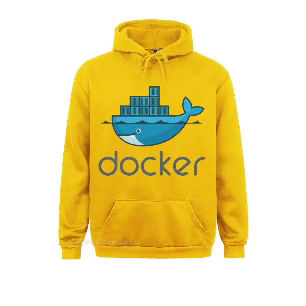 Men Men Docker Devops Container Development Novelty Pure Cotton Pullover Hoodie Long Sleeve Women Crew Neck Harajuku Gift Idea