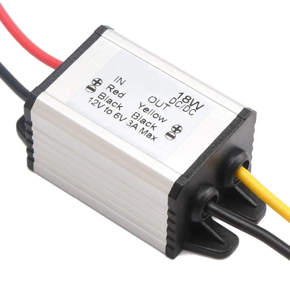 Convertitore di potenza per auto regolatore di tensione Buck convertitore da 12V a 6V 3A 18W potenza modulo Volt Step Down impermeabile ad alta efficienza