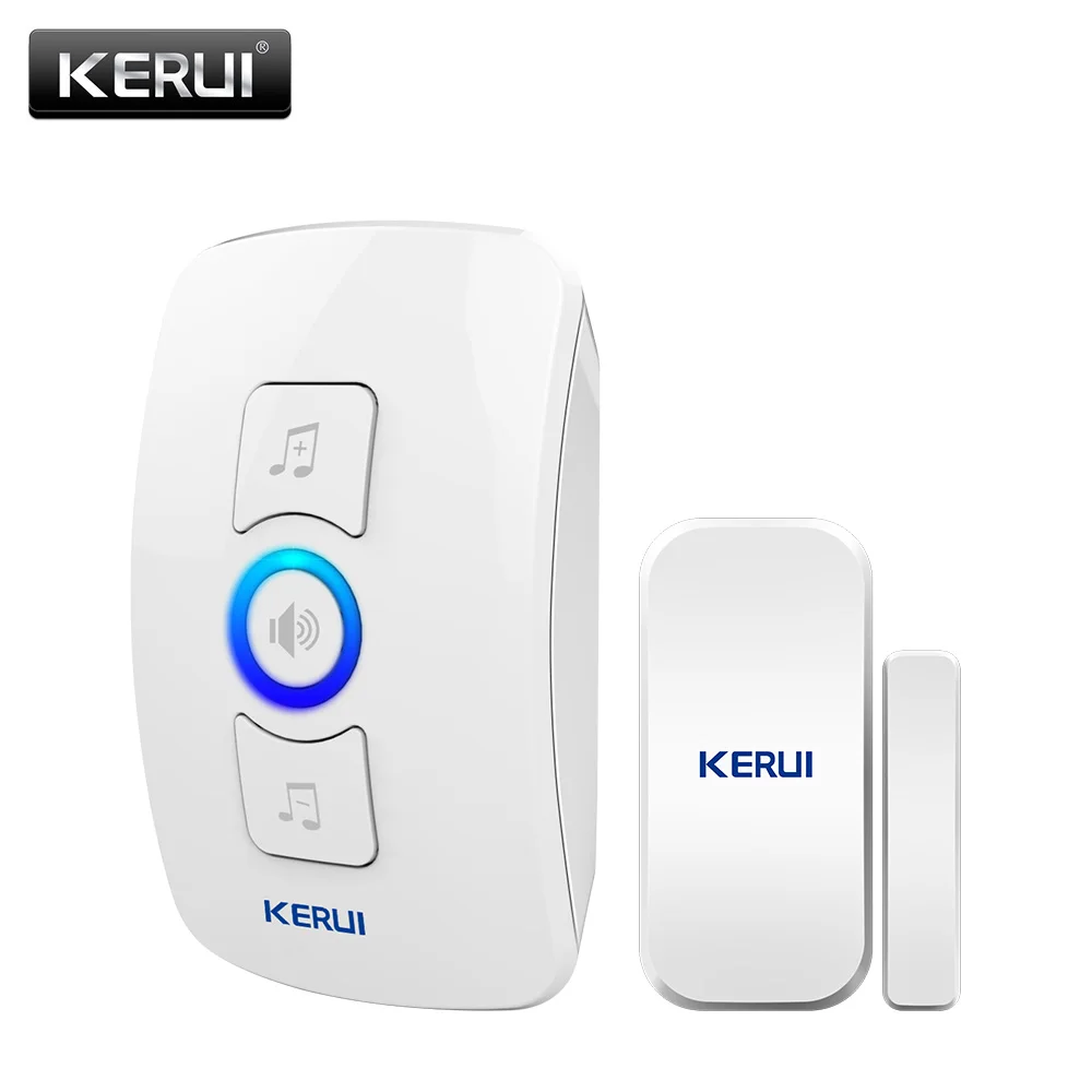 KERUI-timbre de puerta inalámbrico M525, 32 canciones opcionales, 500 pies, seguridad para el hogar, bienvenida, timbre inteligente, alarma, luz LED