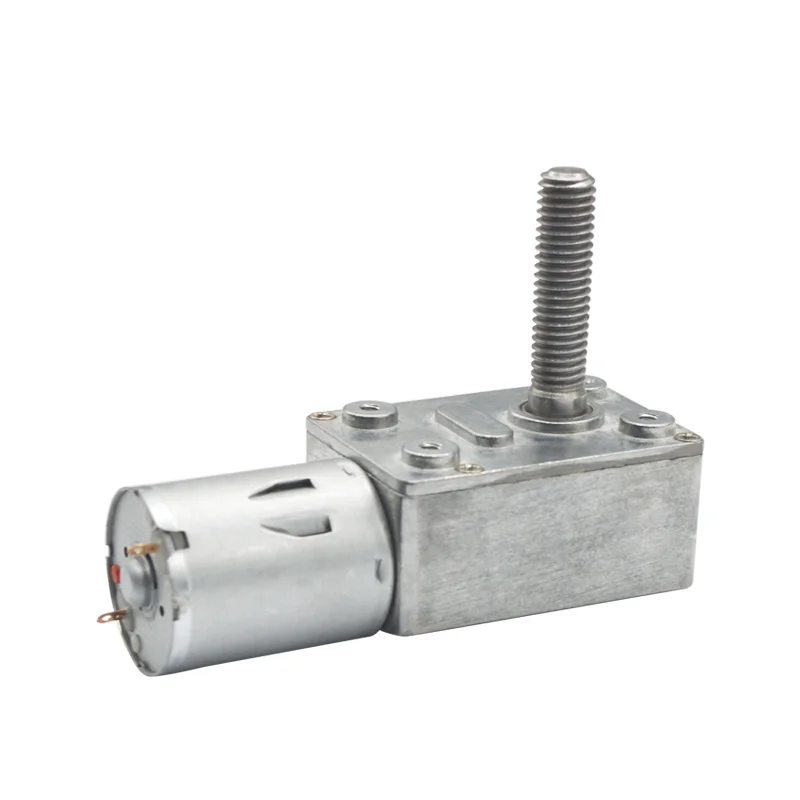 Power-Off Self-Lock High Torque Worm Gear Motor 8mm*33mm Output Shaft dc 6v 12v 24v 2rpm to 150 RPM Metal Worm Gearmotors