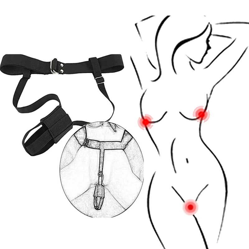 BDSM Handcuffs Bondage Restraint Belt Harness Holder Strap-on Nylon Waist Massage Sex Toys For Women Masturbator Slave Fetish