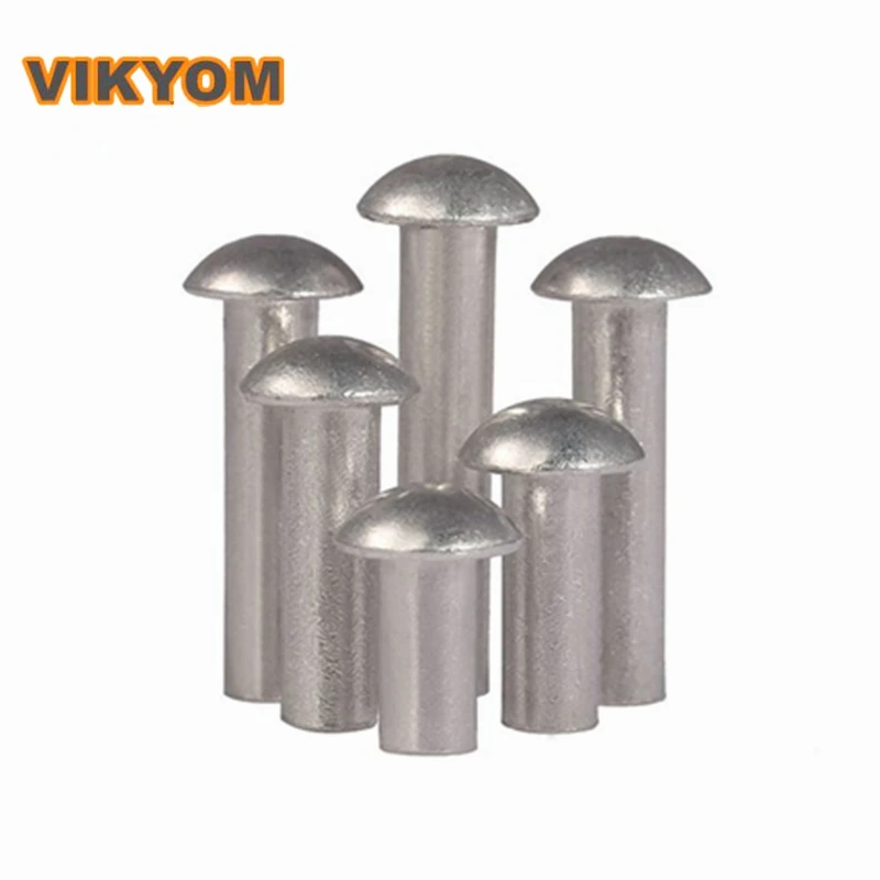 Rivetti solidi a testa tonda GB867 rivetto in alluminio a testa semicircolare a percussione a testa tonda rivetti semicircolari M2 M3 M4 M5 M6 M8