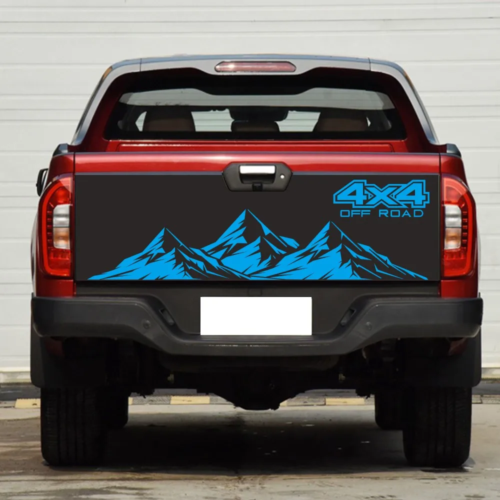 Off-road mountain 4X4 car side door vinyl sticker for  NAVARA L200 Triton Saveiro Tundra Amarok pickup truck rear lathe sticker