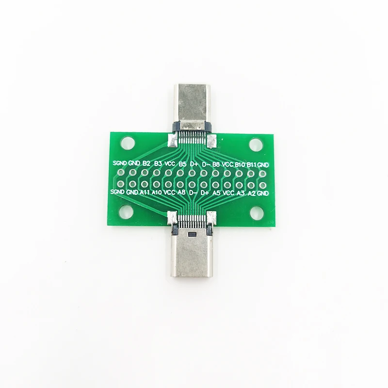 Placa pcb de teste tipo c macho para fêmea, placa universal com porta usb 3.1, 20.6*36.2mm, placa de teste sem pinos
