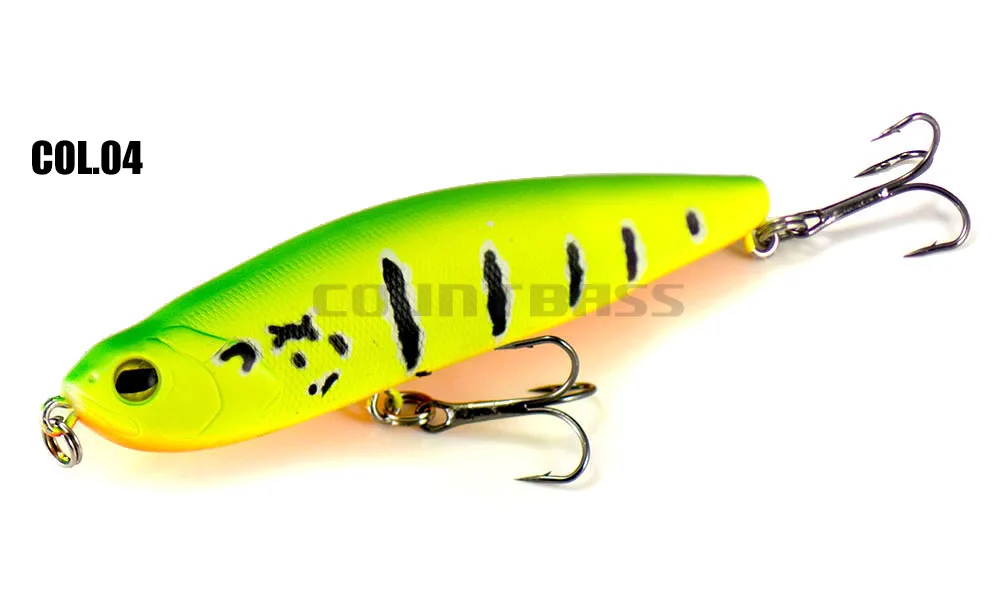 Countbass Floating Hardbaits 100 mm 3-15/16 Zoll 19 g 43/64 oz., Topwater Angelköder Bleistift Leurre Surface Popper Wobbler – Detail 9
