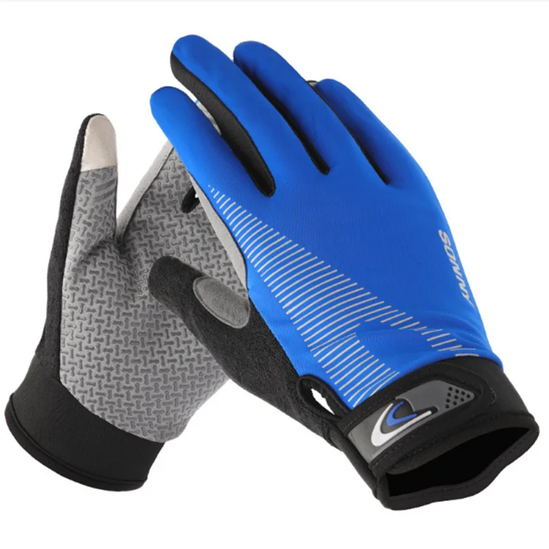 Adult Men&Women Golf Gloves Outdoor Riding Ice Silk Full Finger Fitness Non-slip Touch Screen Bicycle Sunscreen Glove