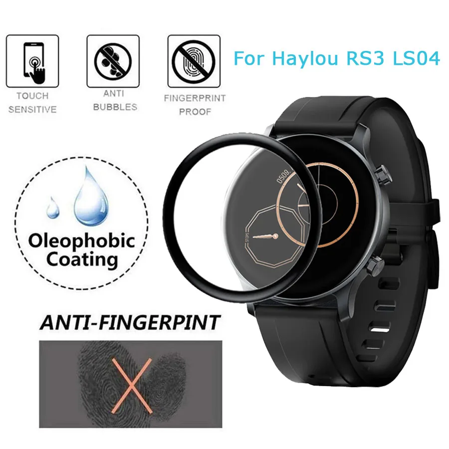 For Xiaomi Youpin Haylou RS3 LS04 SmartWatch Screen Protector 3D Full Edge Protective Film for Haylou Solar LS05 Cover Not Glass