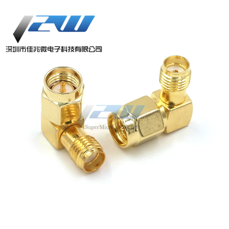 SMA to SMA Connector 90 Degree Right Angle SMA Male to Female Adapter Screw the Needle to SMA Male to Female