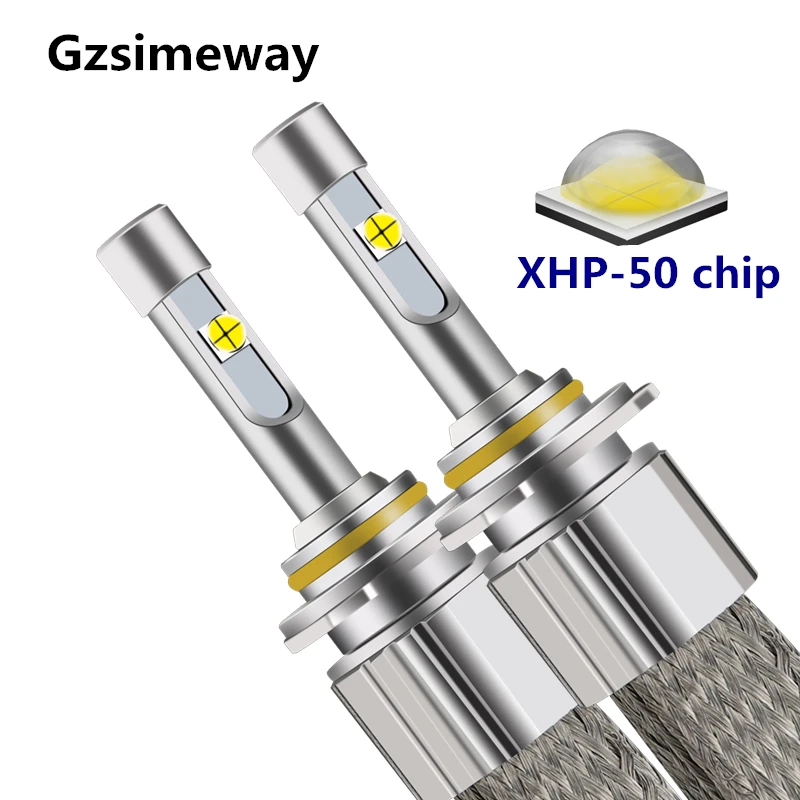 2PCS car light HB3 HB4 H7 LED H1 H4 H11 9012 9005 bulbs 4300K 6000K XHP50 104W 12000LM led headlight H3 H27 881 fog lamp 12V