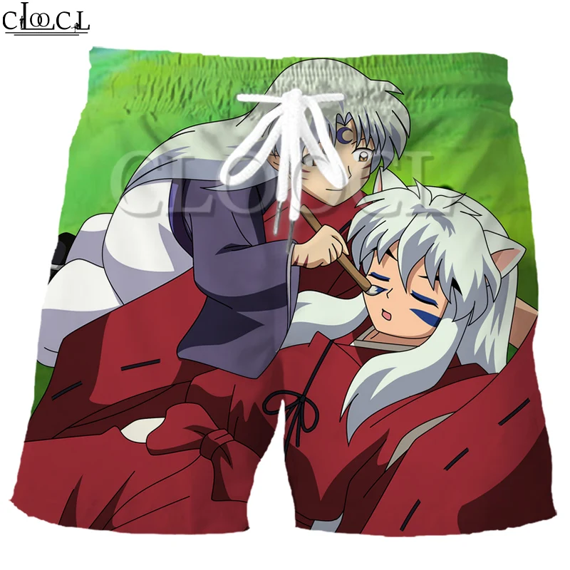 CLOOCL Japanese Anime Inuyasha 3D Print Fashion Men Drawstring Shorts Loose Elastic Hip Hop Harajuku Sweatpants