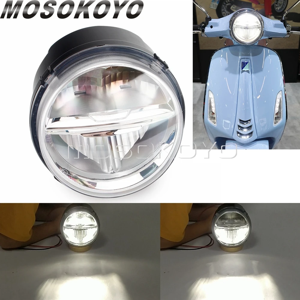 

Motorcycle Headlamp Headlight LED 13.5V E13 E-mark Front Lamp Head Light Lamp for Primavera 150 S 3V IE IGET Touring 2017-2019