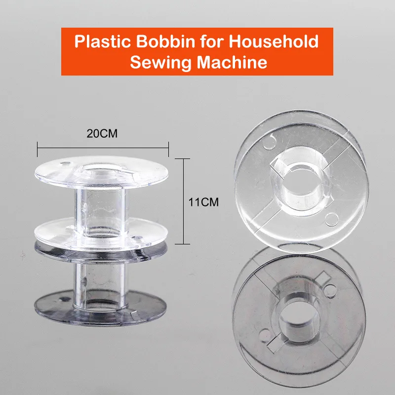 25Pcs Clear Sewing Machine Bobbins Spools Empty Bobbins Spools Plastic Storage Box for Home Sewing Tools Accessories